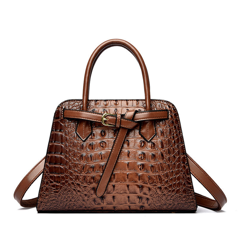 Ženska torba velika s uzorkom krokodila, s remenom za rame i crossbody remenom, stil Euro-Amerika, visoka kvaliteta
