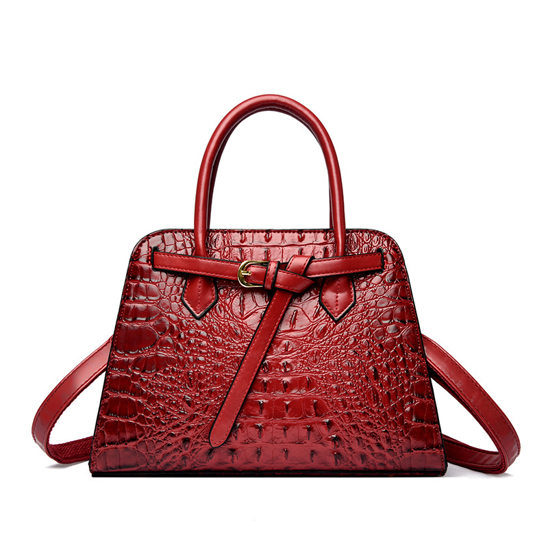 Ženska torba velika s uzorkom krokodila, s remenom za rame i crossbody remenom, stil Euro-Amerika, visoka kvaliteta