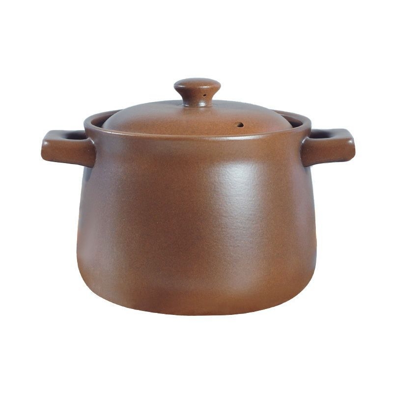 Oală de gătit ceramică neglazurată, pentru aragaz, 3,1–4 L, rezistentă la temperaturi înalte, stil tradițional.