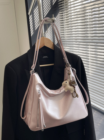 Ženska PU torba s velikom kapacitetom, višezipni dizajn, crossbody torba za svakodnevnu upotrebu, jednostavan i svestran stil
