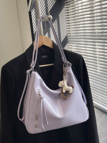 Ženska PU torba s velikom kapacitetom, višezipni dizajn, crossbody torba za svakodnevnu upotrebu, jednostavan i svestran stil