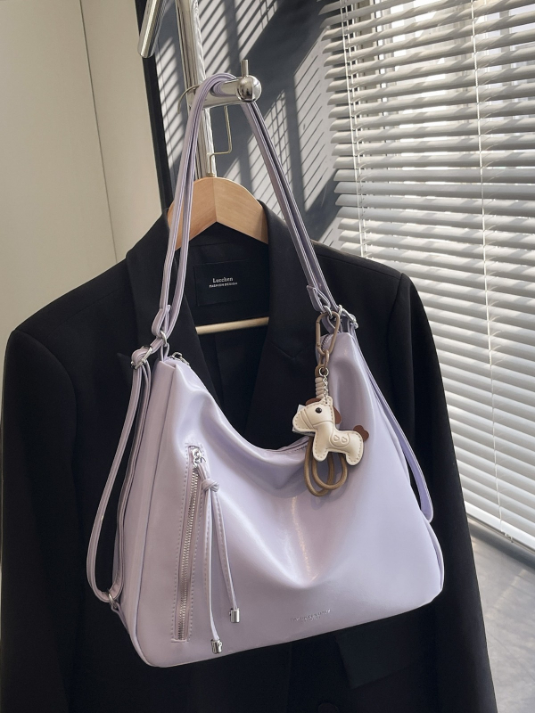 Ženska PU torba s velikom kapacitetom, višezipni dizajn, crossbody torba za svakodnevnu upotrebu, jednostavan i svestran stil