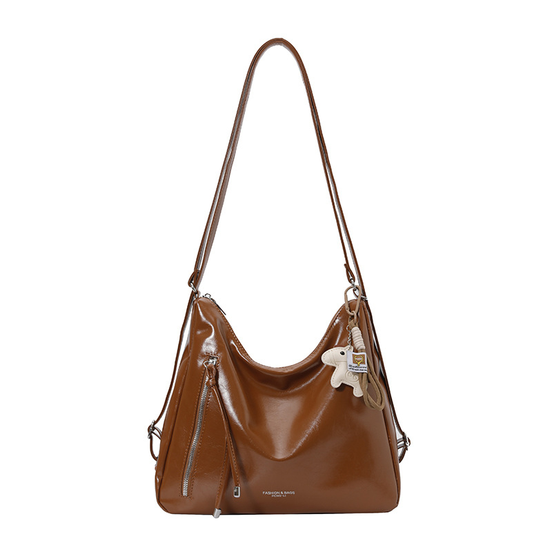 Ženska PU torba s velikom kapacitetom, višezipni dizajn, crossbody torba za svakodnevnu upotrebu, jednostavan i svestran stil