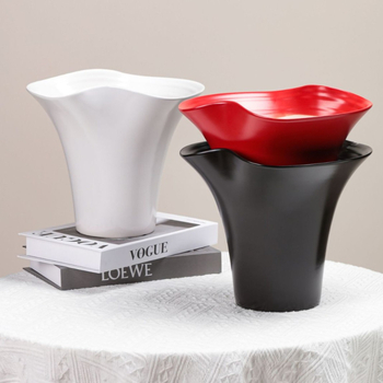 Ghiveci ceramic glazurat pentru orhidee Phalaenopsis — decor de living elegant, de înaltă clasă