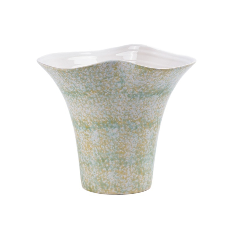 Ghiveci ceramic glazurat pentru orhidee Phalaenopsis — decor de living elegant, de înaltă clasă