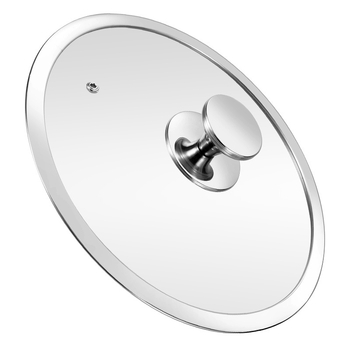 KATA capac din sticlă temperată în formă G pentru oale din oțel inoxidabil, tip T, capac rotund din sticlă pentru supe și tigăi