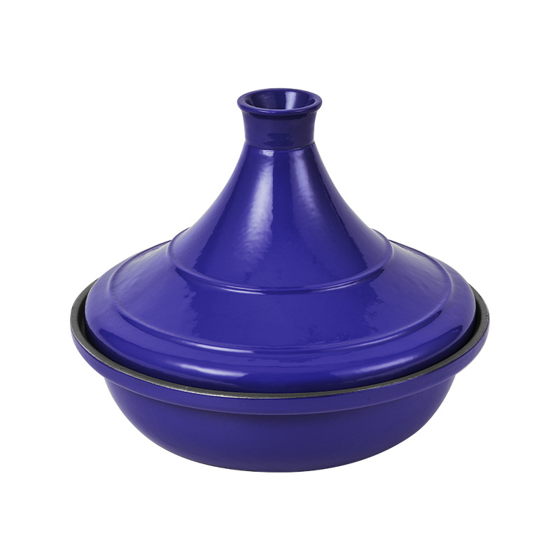 Oală emailată din fontă, stil tajine marocan