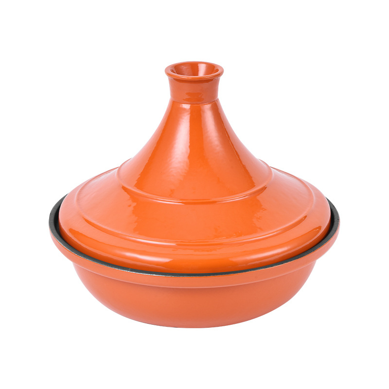 Oală emailată din fontă, stil tajine marocan