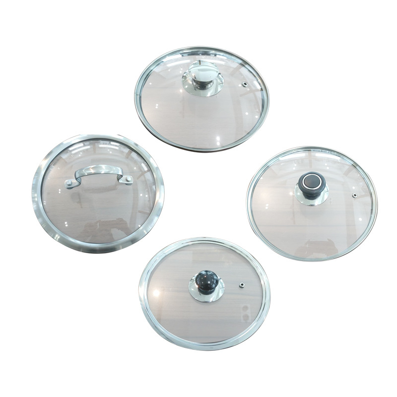 Set de capace din oțel inoxidabil transparent, pentru uz casnic, capac universal pentru oale de supă și pentru gătit la abur.