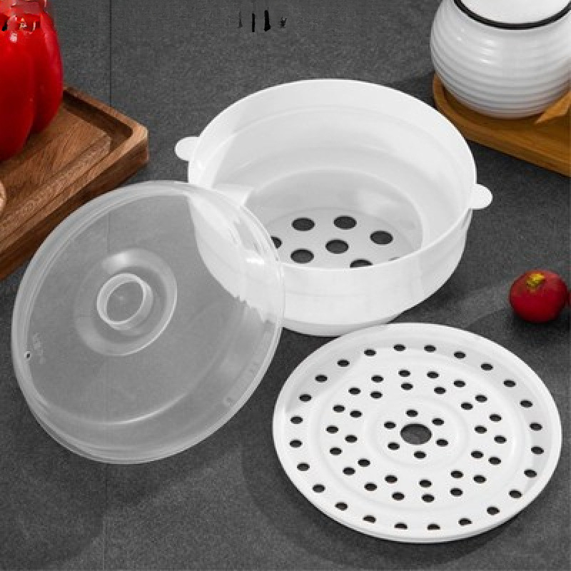 Aburitor Health Pot cu capac, PP material, tavă de aburi îngroșată și grătar de separare a apei, accesoriu universal