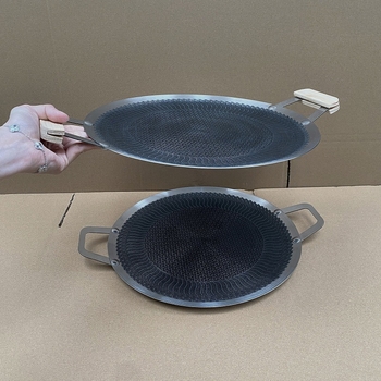 Placă de grătar din oțel inoxidabil cu celule hexagonale, grill coreean, antiaderent, teppanyaki, portabilă pentru casă și camping