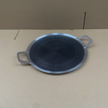 Placă de grătar din oțel inoxidabil cu celule hexagonale, grill coreean, antiaderent, teppanyaki, portabilă pentru casă și camping