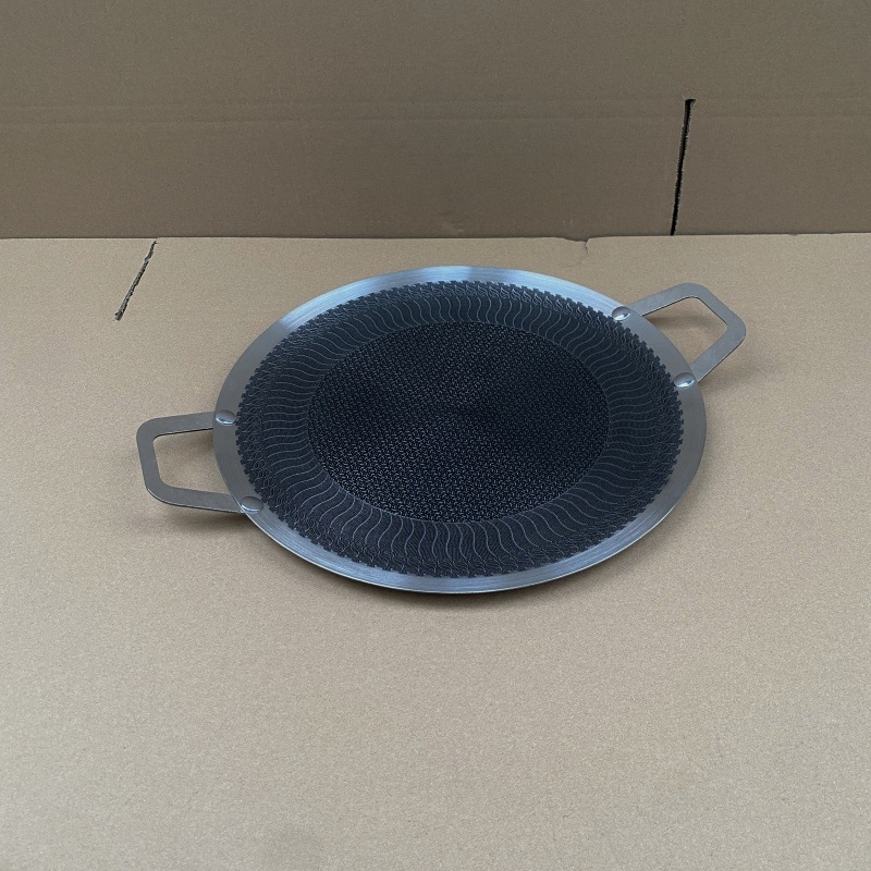 Placă de grătar din oțel inoxidabil cu celule hexagonale, grill coreean, antiaderent, teppanyaki, portabilă pentru casă și camping