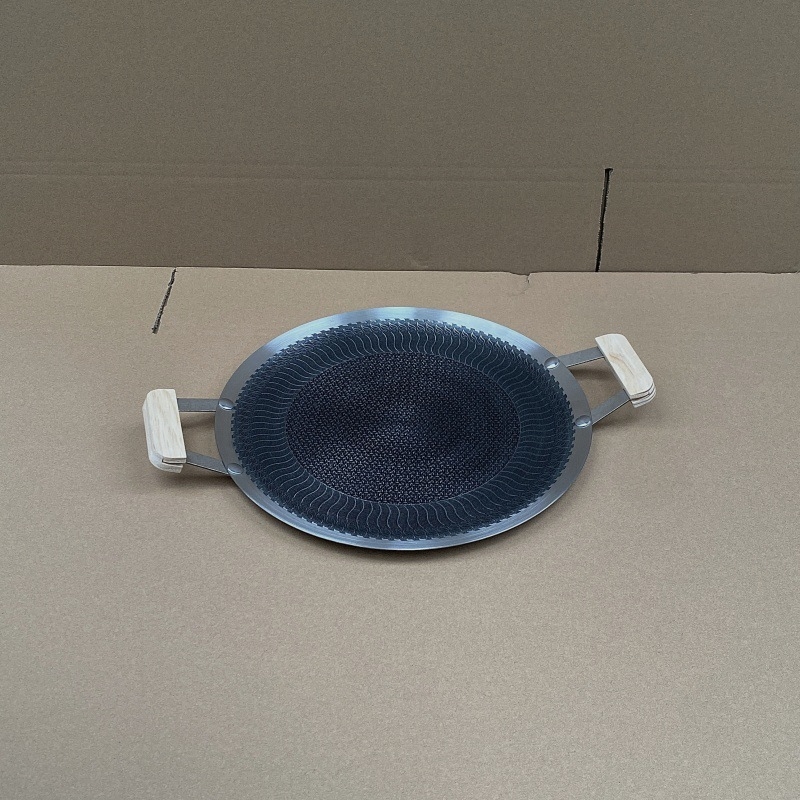 Placă de grătar din oțel inoxidabil cu celule hexagonale, grill coreean, antiaderent, teppanyaki, portabilă pentru casă și camping