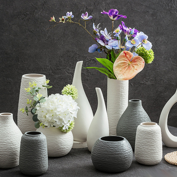 Vază ceramică minimalistă pentru flori uscate, decor modern pentru casă