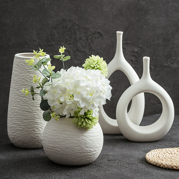 Vază ceramică minimalistă pentru flori uscate, decor modern pentru casă