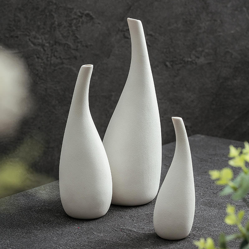 Vază ceramică minimalistă pentru flori uscate, decor modern pentru casă
