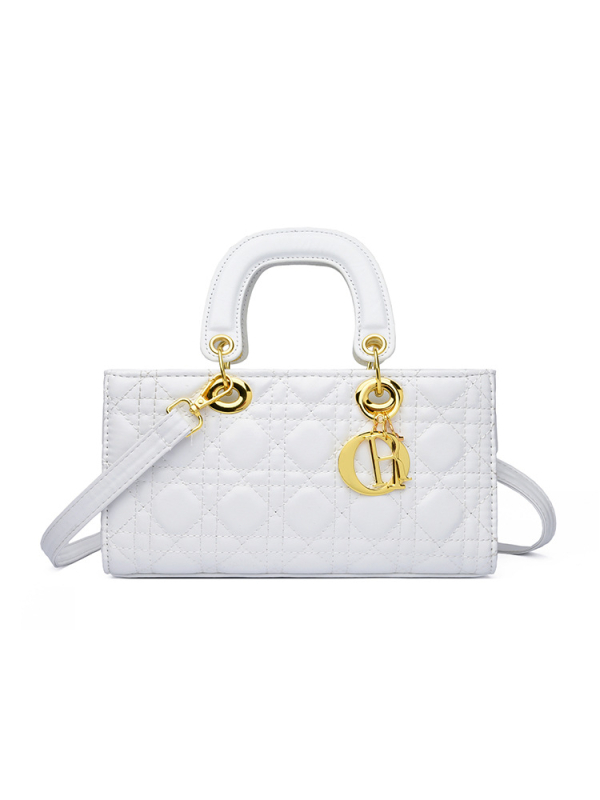 Diana torba od lakirane kože, horizontalnog oblika, za žene, preko ramena ili crossbody remenom od lanca, elegantan dizajn