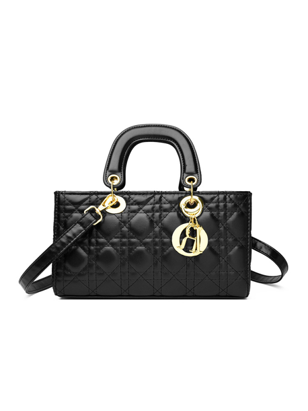 Diana torba od lakirane kože, horizontalnog oblika, za žene, preko ramena ili crossbody remenom od lanca, elegantan dizajn