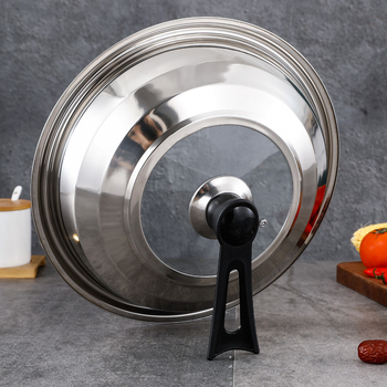 Capac din oțel inoxidabil, 30–42 cm, universal pentru wok și tigaie