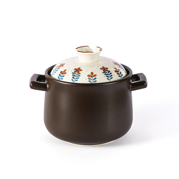 Oală ceramică de caserolă în stil japonez, cu capac, capacitate 5 L sau mai mare, protecție împotriva uscării, compatibilă cu aragazul pe gaz