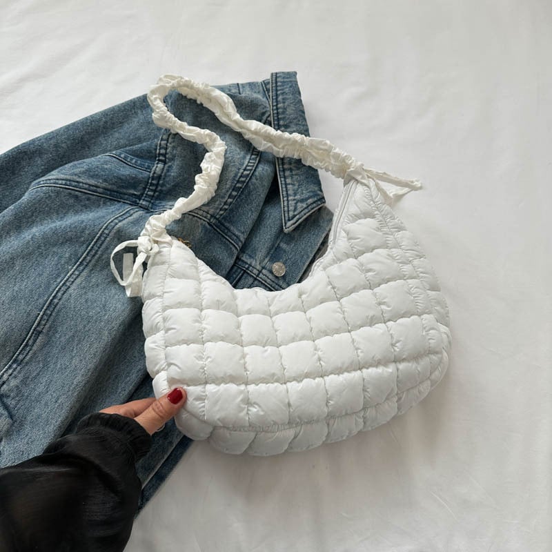 Elastična torba za rame od Oxford platna, velika kapaciteta, plisirana oblaku oblik, dumpling bubble stil