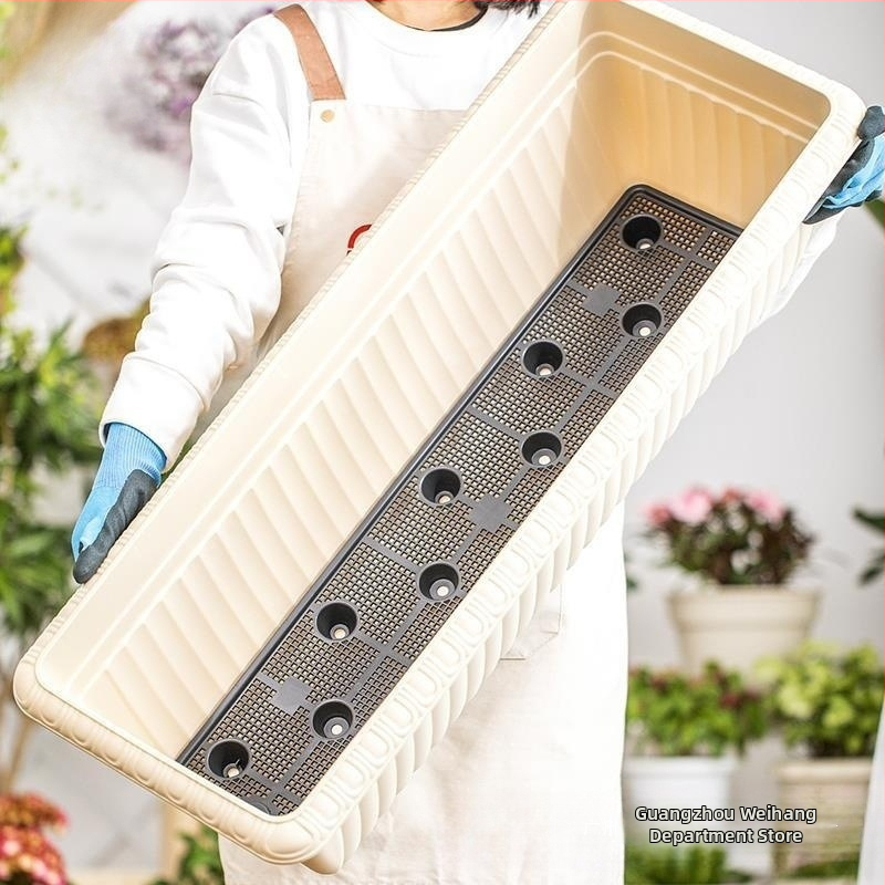 Obdĺžnikový balkónový kvetináč z plastu, extra veľký