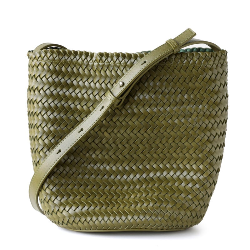 Ženska ručno tkana torba tip bucket, nišnog visokokvalitetnog casual stila, francuski retro dizajn, za svakodnevnu upotrebu, remen za rame ili crossbody