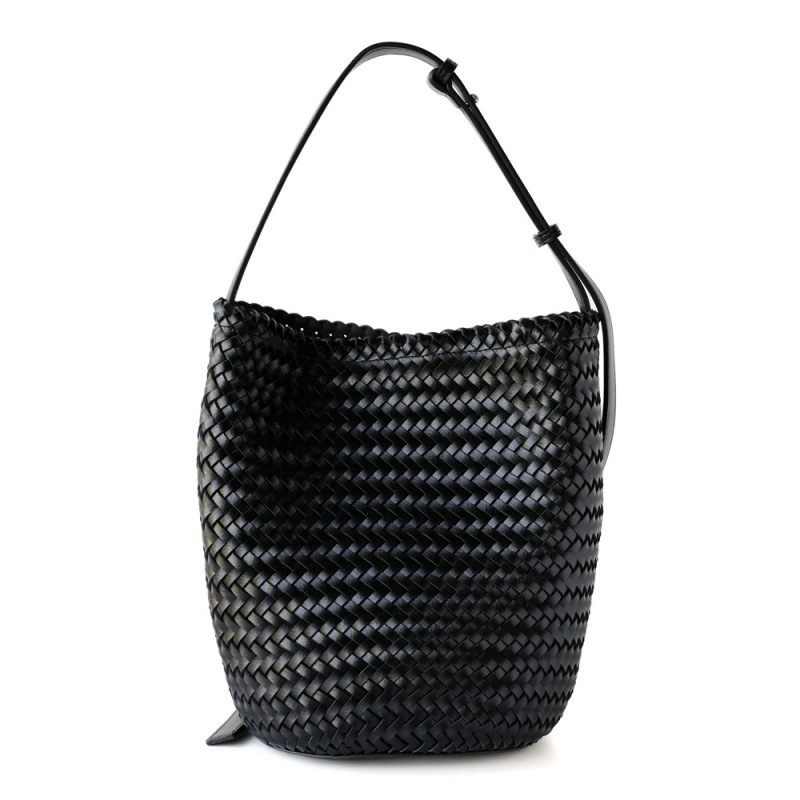 Ženska ručno tkana torba tip bucket, nišnog visokokvalitetnog casual stila, francuski retro dizajn, za svakodnevnu upotrebu, remen za rame ili crossbody