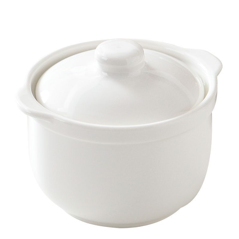 Oală ceramică cu două mânere pentru gătit în bain-marie Bird's Nest, utilizare casnică, boluri pentru ouă la abur și supă cu mânere