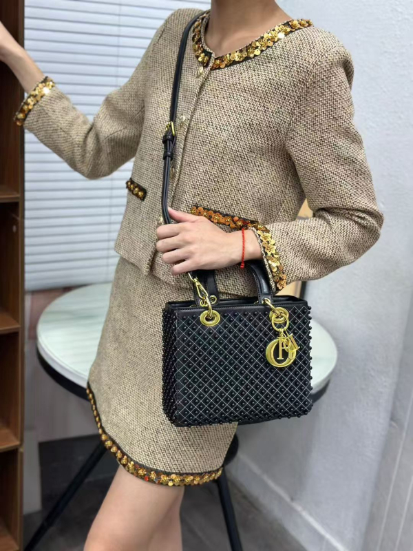 Diana torba s nitima, 2025 novi model, ženska torba za rame i crossbody, od prave kože