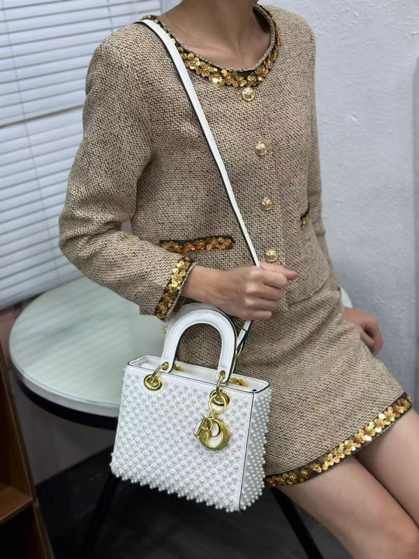 Diana torba s nitima, 2025 novi model, ženska torba za rame i crossbody, od prave kože