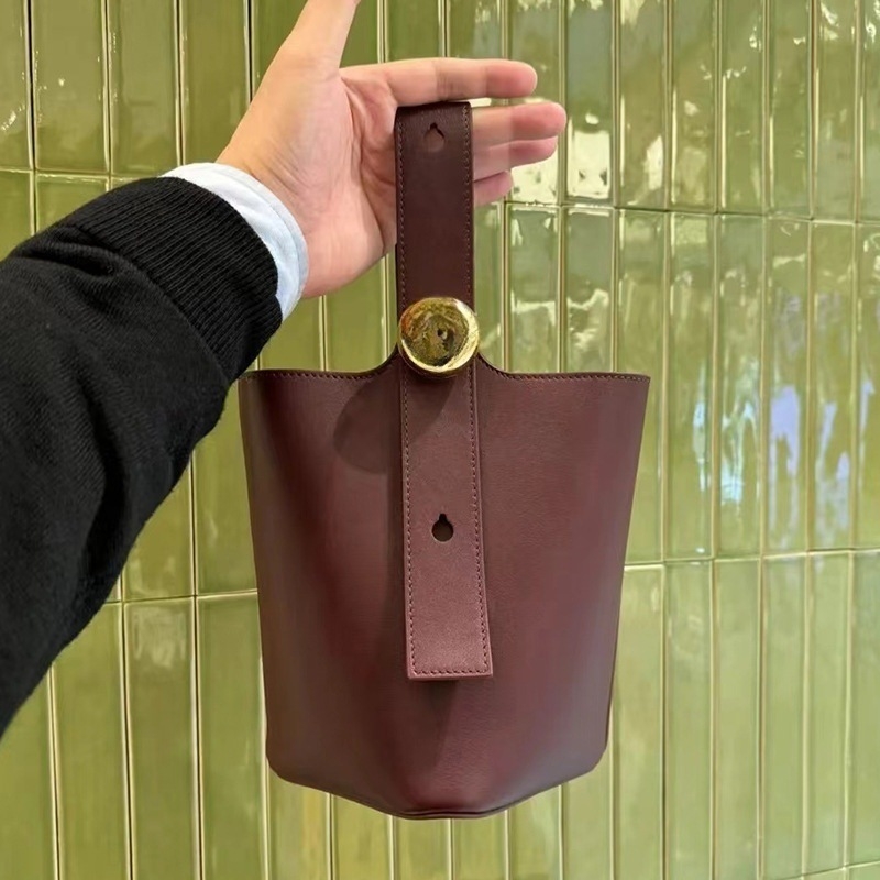 WX Pebble Bucket torbica od prave kože, 2025 novi model, mala preko ramena