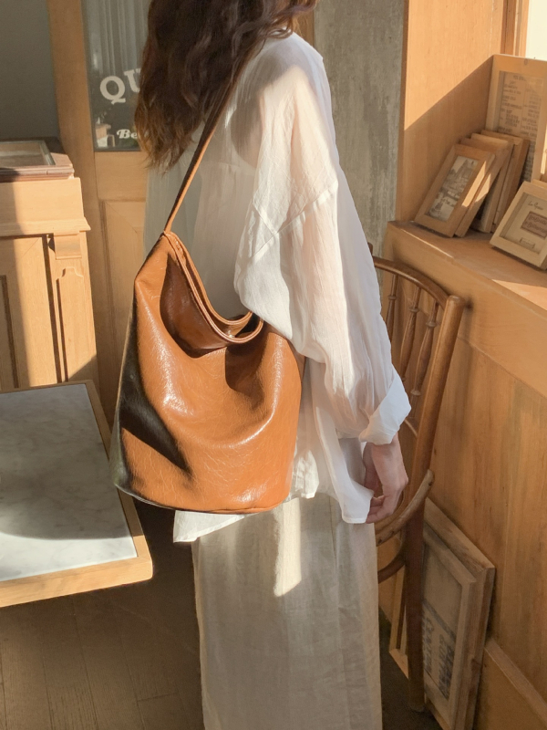 Ljetna moda velika kapaciteta kanta torba, korejski stil, minimalistička torba preko ramena za žene
