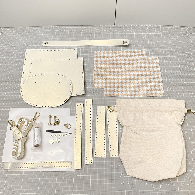 Ženska torbica od Zhuang brokata, DIY torba od tkanine za nošenje preko tijela, cilindričnog oblika, zatvaranje šnuralom, PU materijal, klasičan retro stil