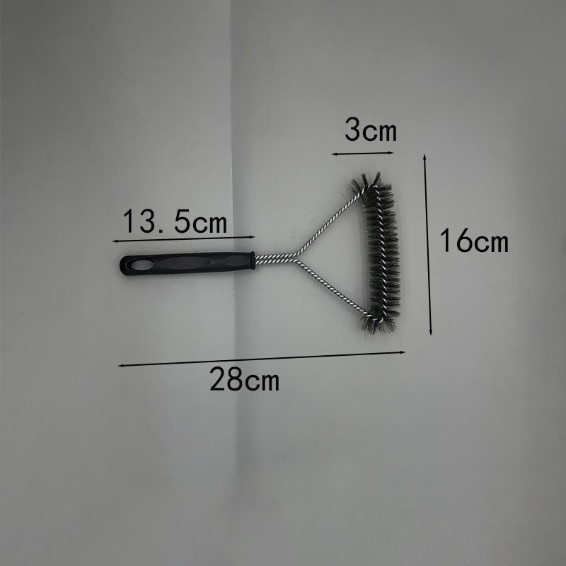 Perie din oțel inoxidabil pentru curățarea grătarului, cu mâner lung, cap de sârmă – set complet de unelte pentru grătar