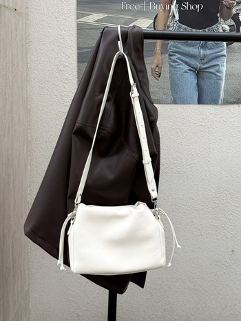 Vintage mekana kožna bucket torbica od prvog sloja kože, prirodan izgled, crossbody ženska torba