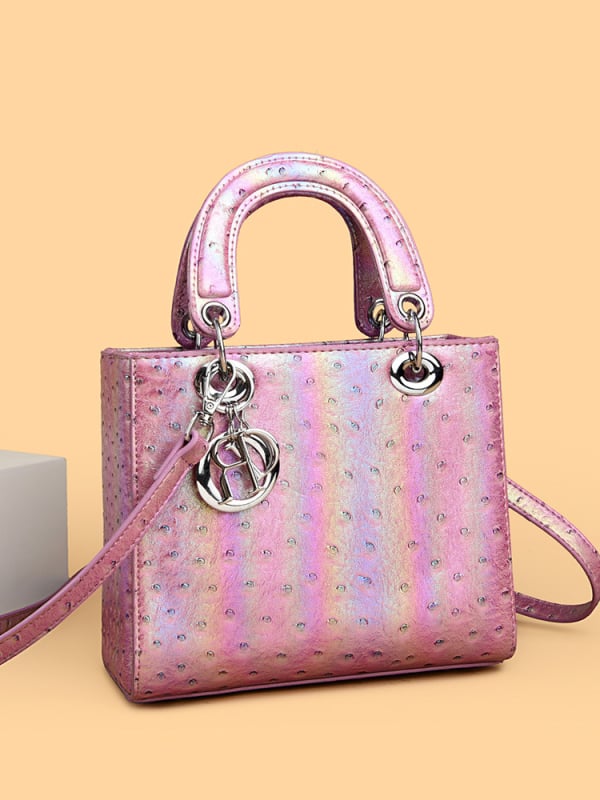 Ženska torbica za rame s motivom ovčjeg uzorka, rombo izvezen, PU materijal, luksuzna crossbody torba