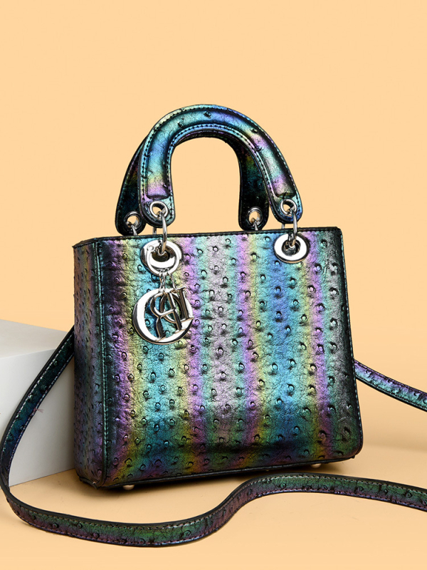 Ženska torbica za rame s motivom ovčjeg uzorka, rombo izvezen, PU materijal, luksuzna crossbody torba