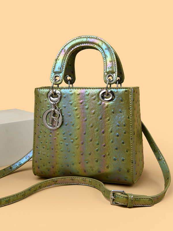 Ženska torbica za rame s motivom ovčjeg uzorka, rombo izvezen, PU materijal, luksuzna crossbody torba