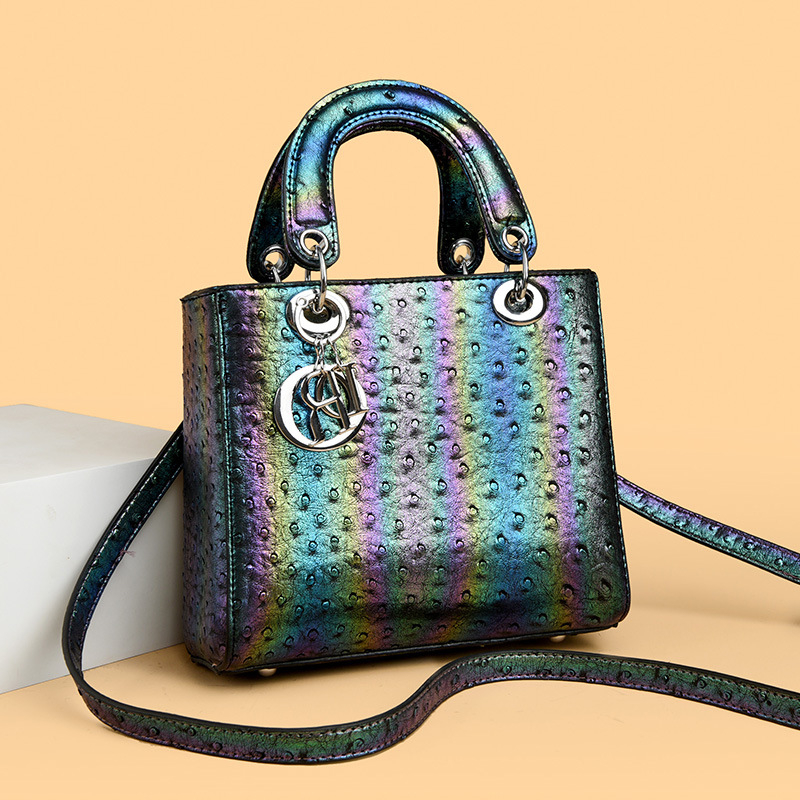 Ženska torbica za rame s motivom ovčjeg uzorka, rombo izvezen, PU materijal, luksuzna crossbody torba
