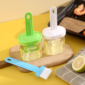 Perie pentru ulei la grătar cu sticluță, rezistentă la temperaturi înalte, din materiale alimentare, set complet pentru cuptor