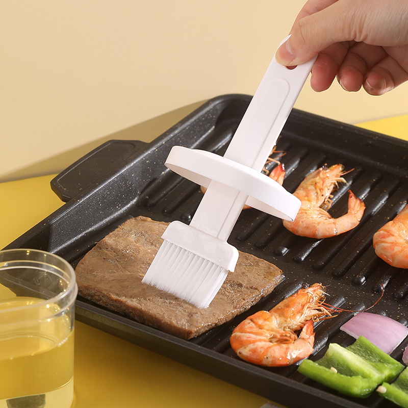 Perie pentru ulei la grătar cu sticluță, rezistentă la temperaturi înalte, din materiale alimentare, set complet pentru cuptor