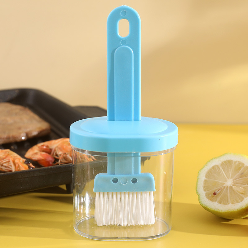 Perie pentru ulei la grătar cu sticluță, rezistentă la temperaturi înalte, din materiale alimentare, set complet pentru cuptor