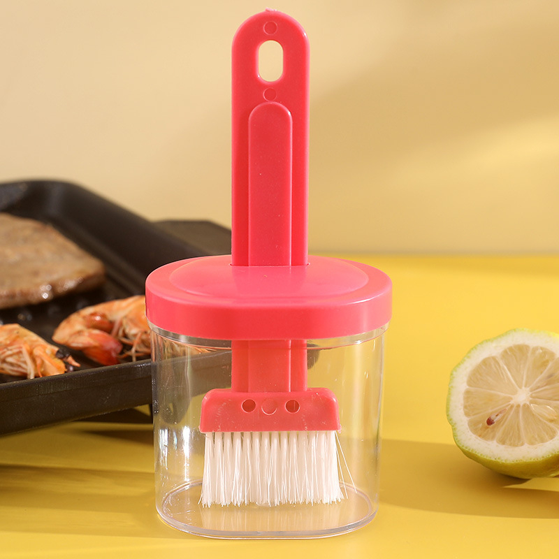 Perie pentru ulei la grătar cu sticluță, rezistentă la temperaturi înalte, din materiale alimentare, set complet pentru cuptor