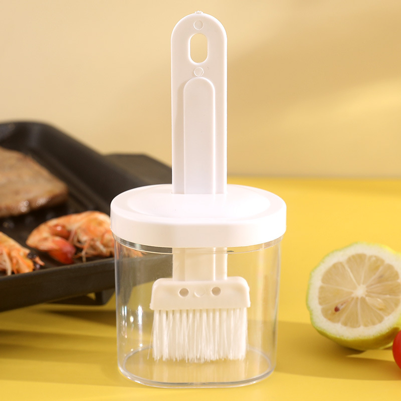 Perie pentru ulei la grătar cu sticluță, rezistentă la temperaturi înalte, din materiale alimentare, set complet pentru cuptor