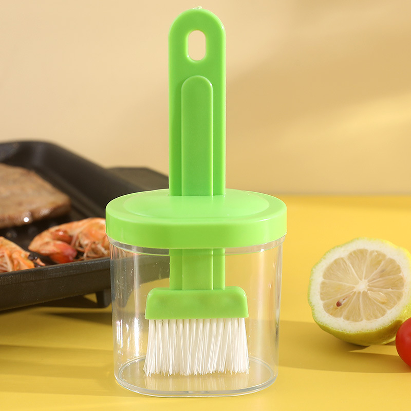 Perie pentru ulei la grătar cu sticluță, rezistentă la temperaturi înalte, din materiale alimentare, set complet pentru cuptor
