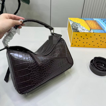 Diana torbica od kože prvog sloja s uzorkom krokodila, vrhunski dizajn, svestrana crossbody torba za žene