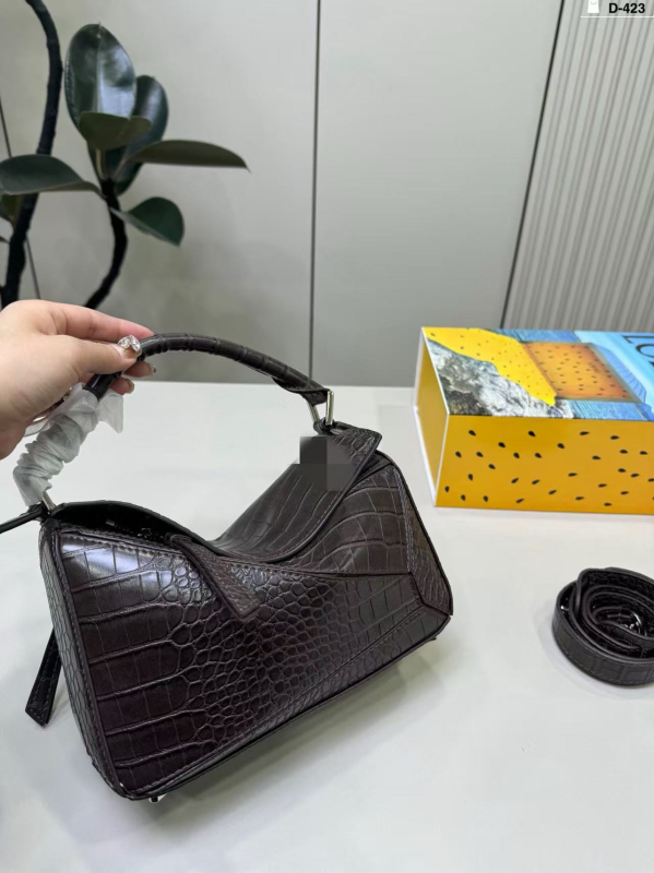 Diana torbica od kože prvog sloja s uzorkom krokodila, vrhunski dizajn, svestrana crossbody torba za žene