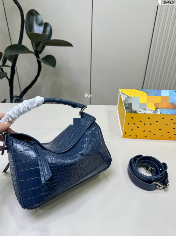 Diana torbica od kože prvog sloja s uzorkom krokodila, vrhunski dizajn, svestrana crossbody torba za žene
